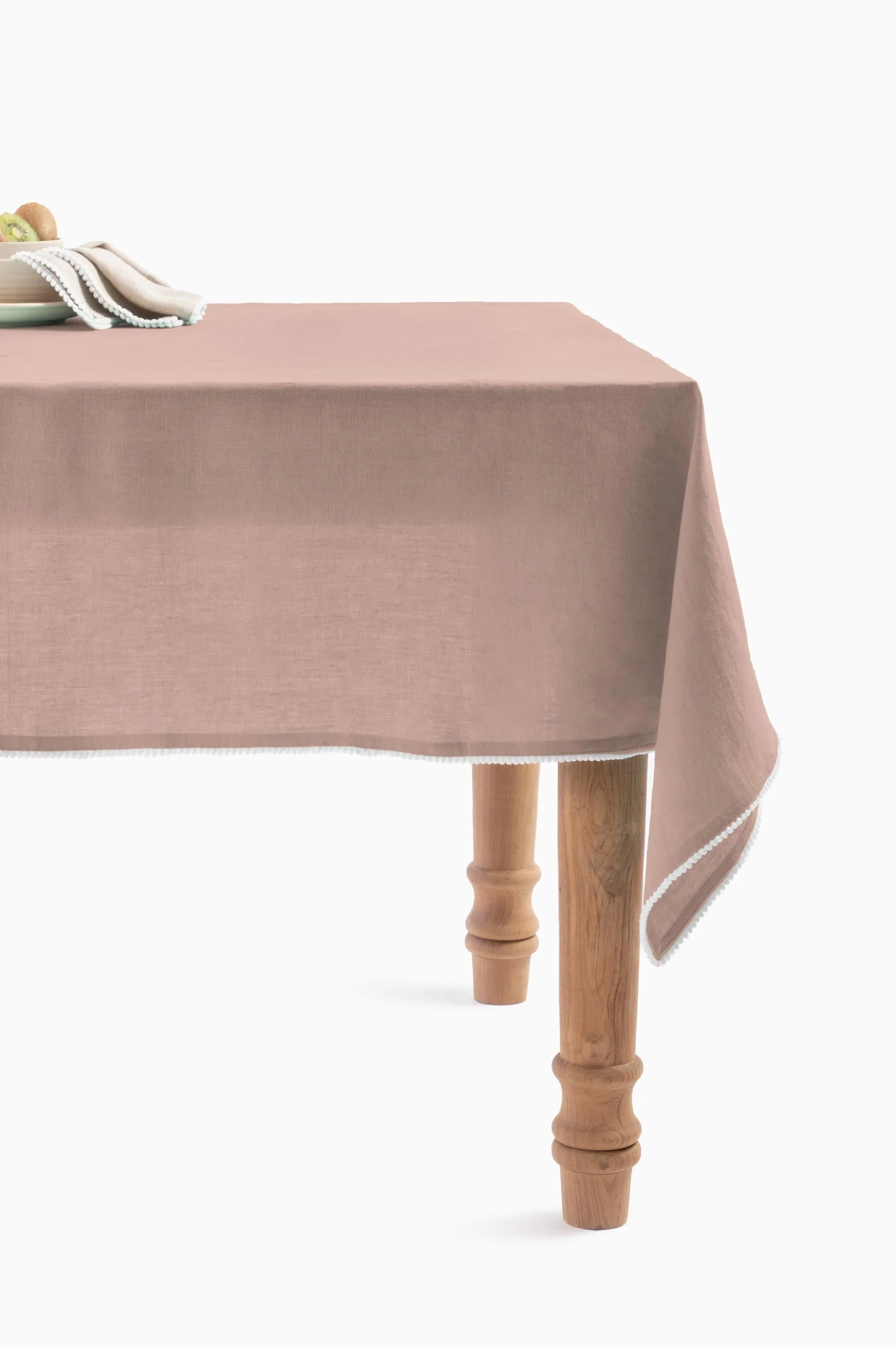 Linen Delight Lace Tablecloth-Angora White