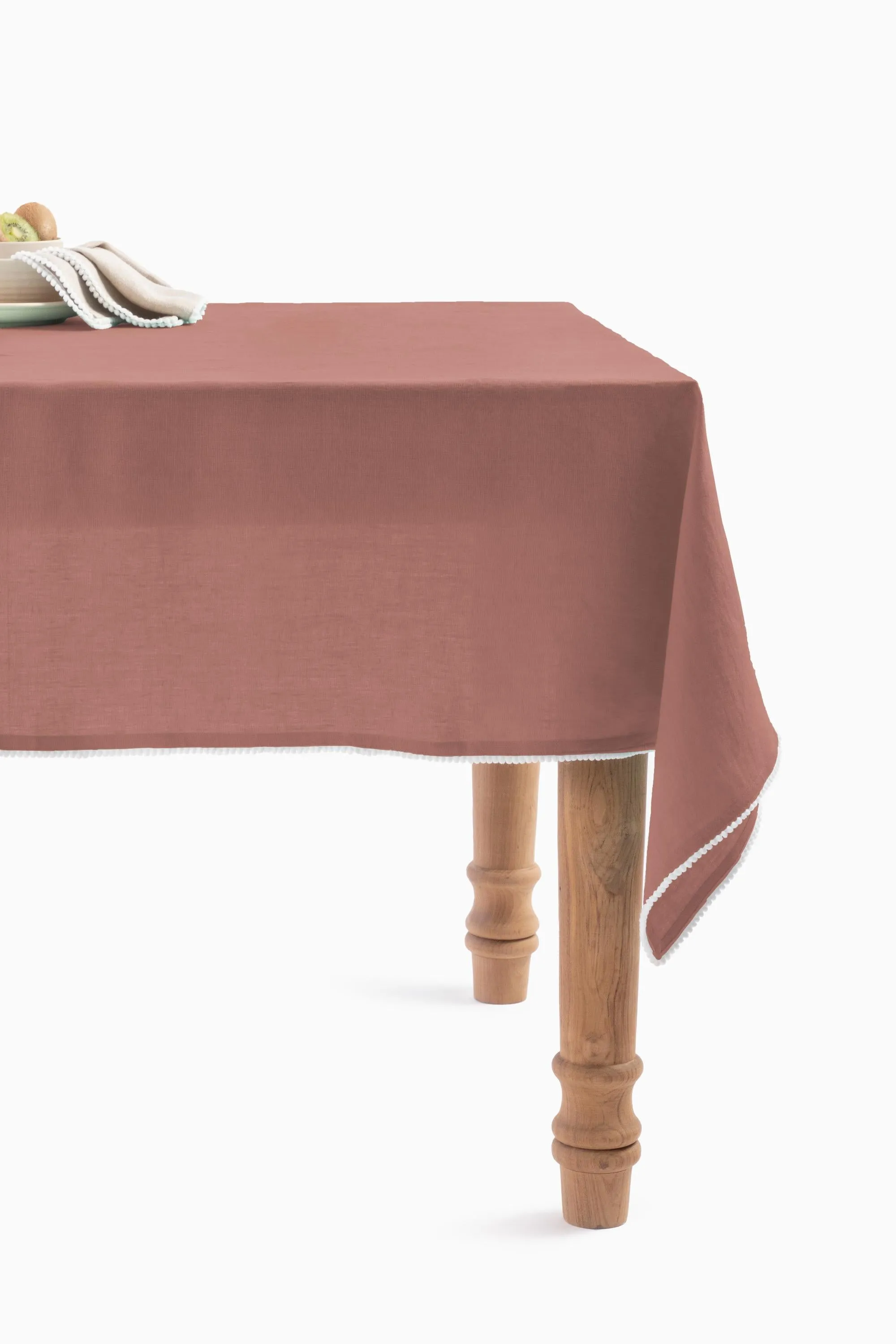 Linen Delight Lace Tablecloth-Angora White