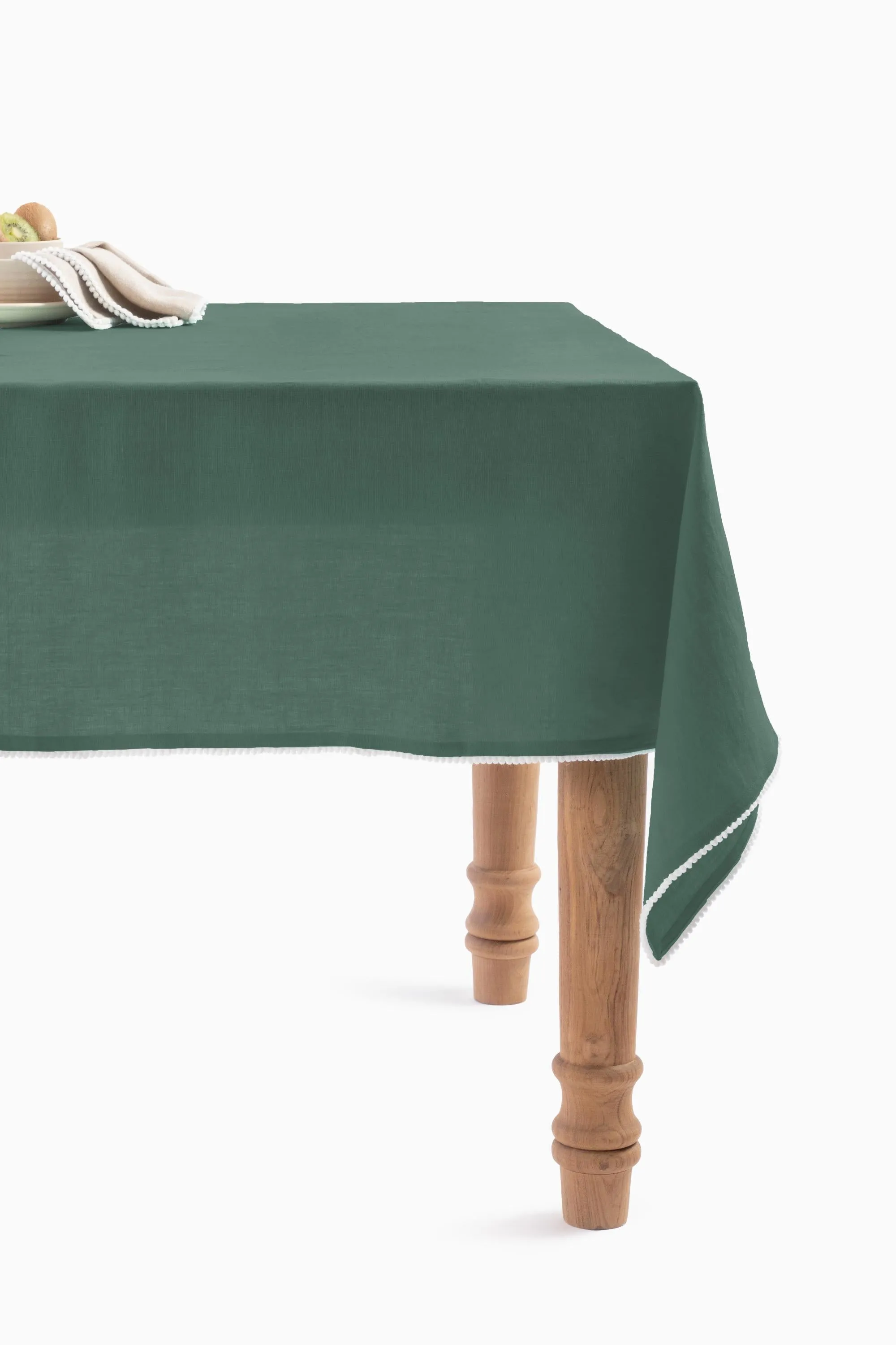 Linen Delight Lace Tablecloth-Angora White