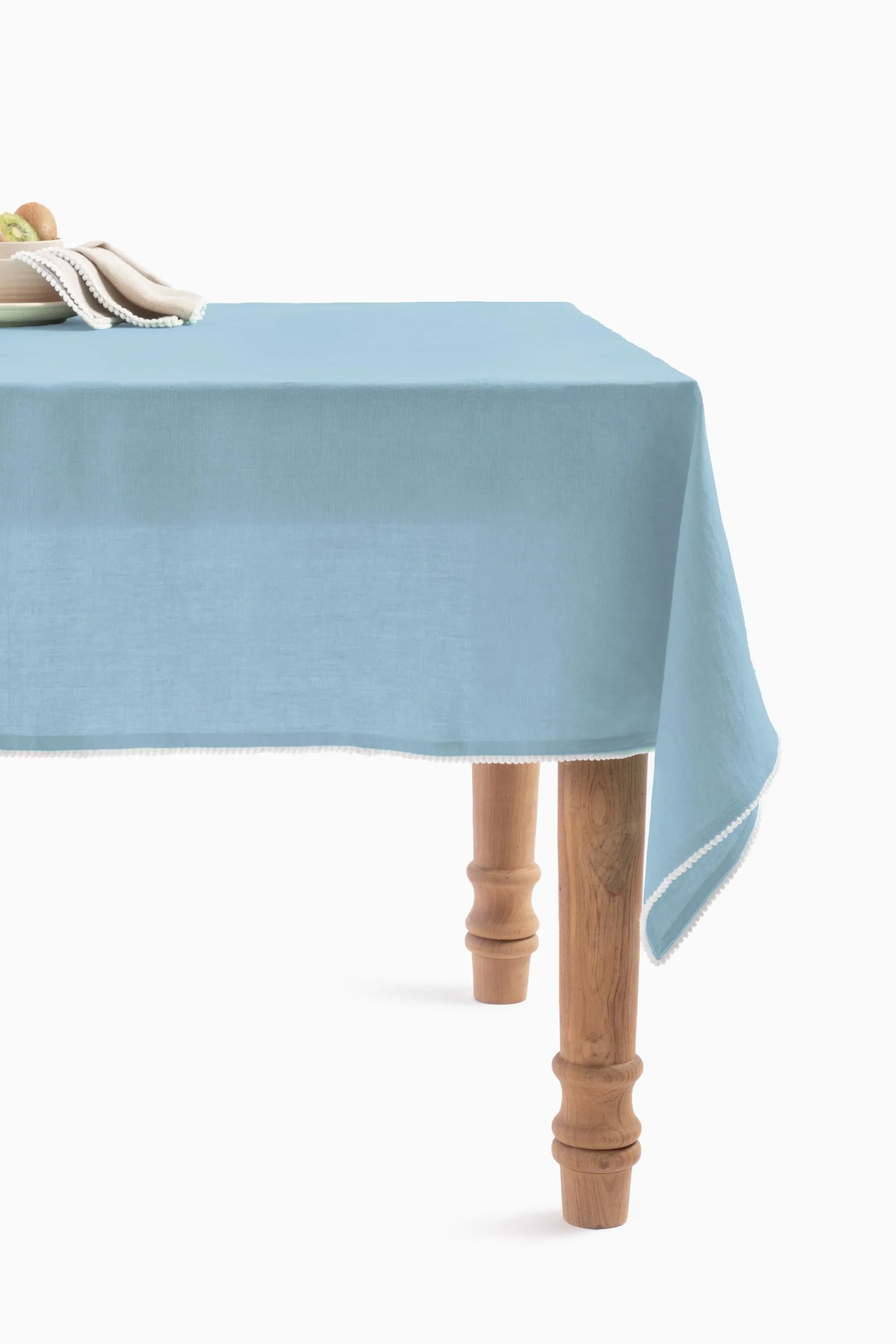 Linen Delight Lace Tablecloth-Angora White