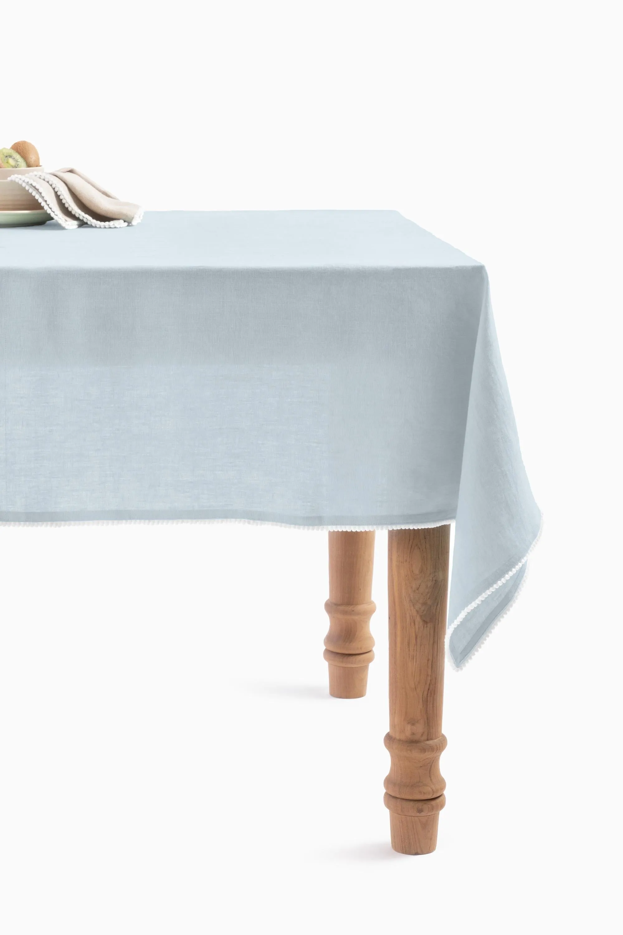Linen Delight Lace Tablecloth-Angora White