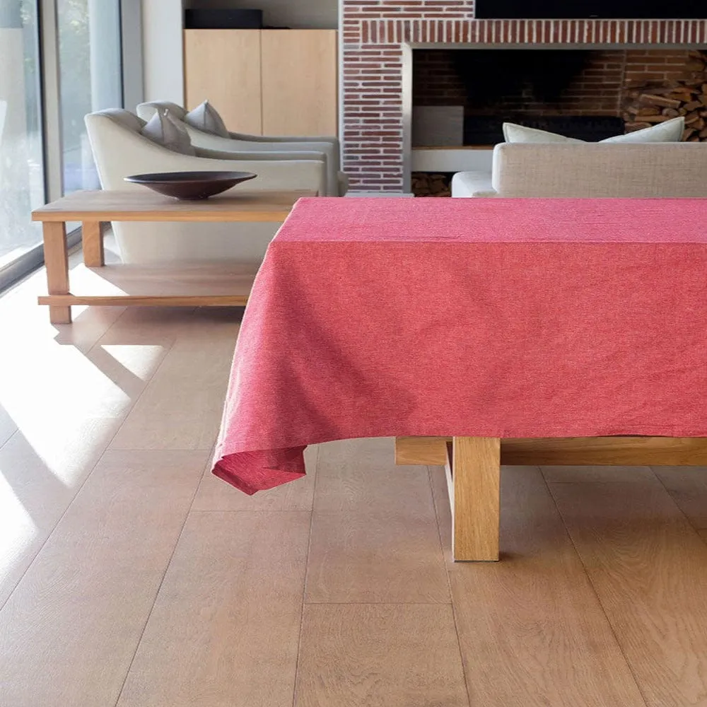Linen House Revana Chambray Red Tablecloth
