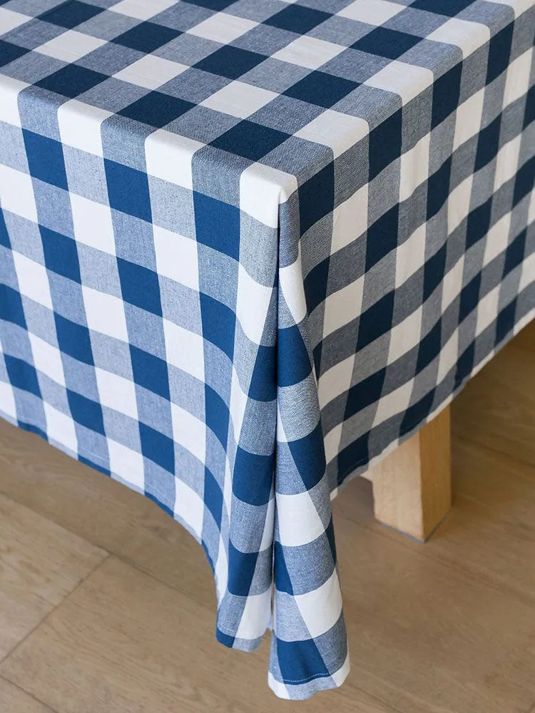 Linen House Revana Check Navy Tablecloth
