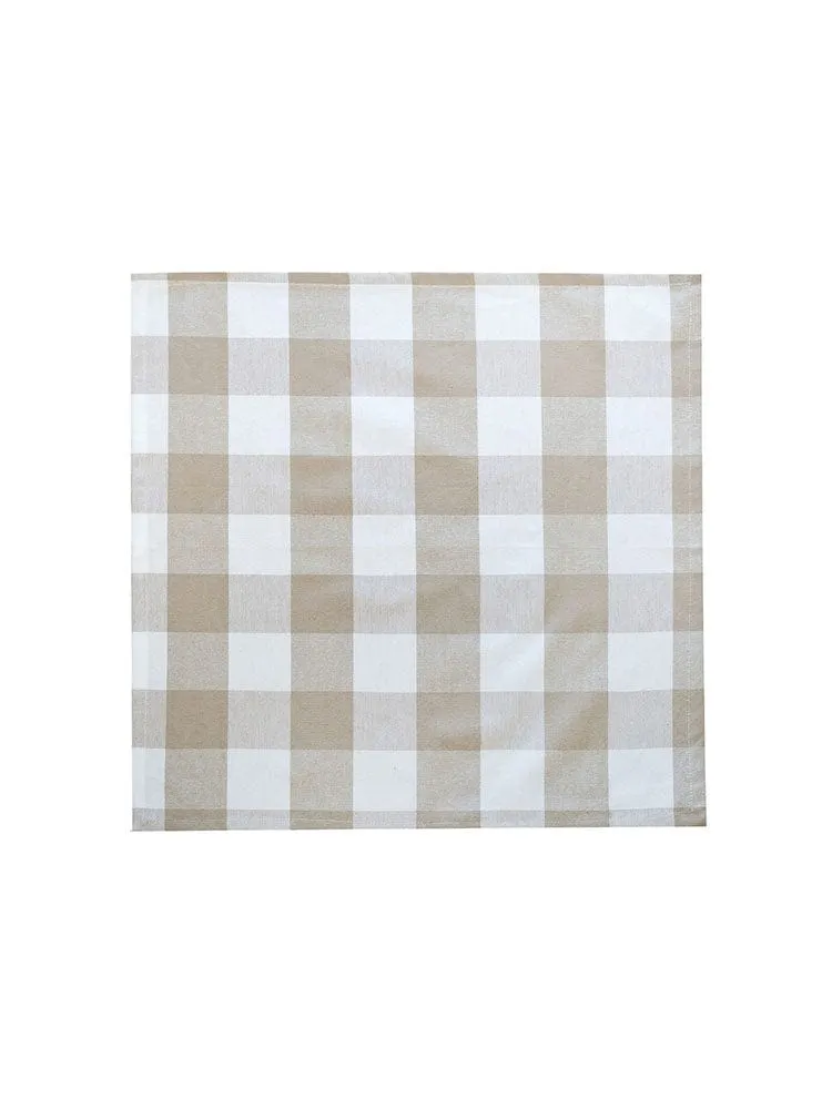 Linen House Revana Check Stone Tablecloth