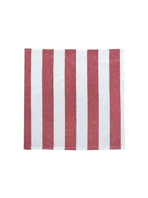 Linen House Revana Stripe Red Tablecloth