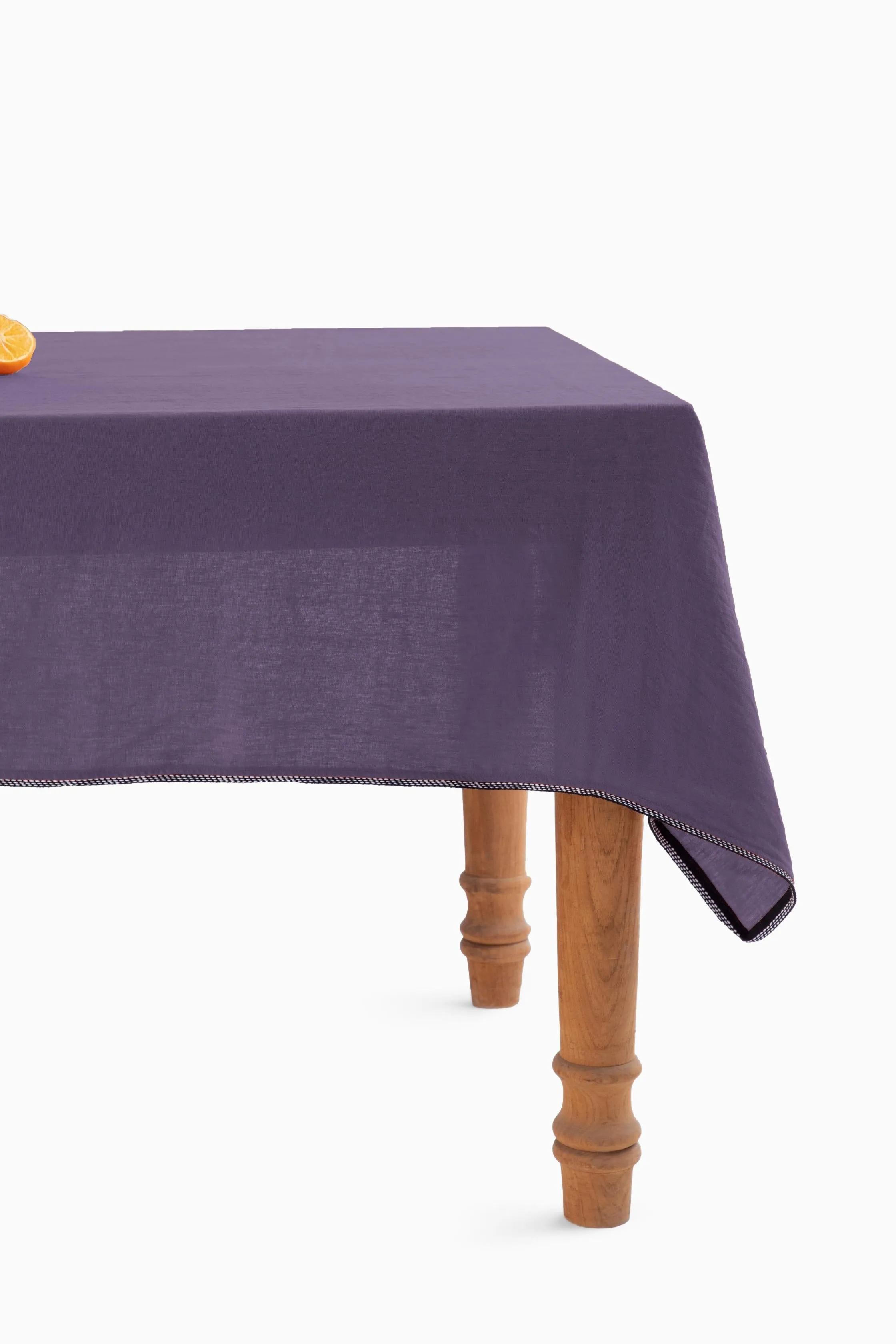 Linen Monochrome Lace Tablecloth-Bottle Green