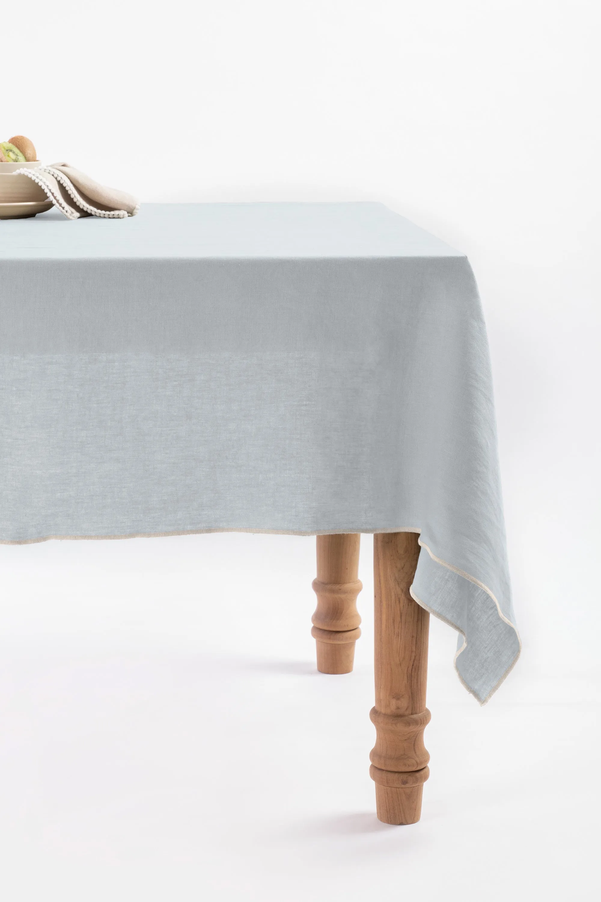 Linen Natural Needled Tablecloth-Caramel Brown