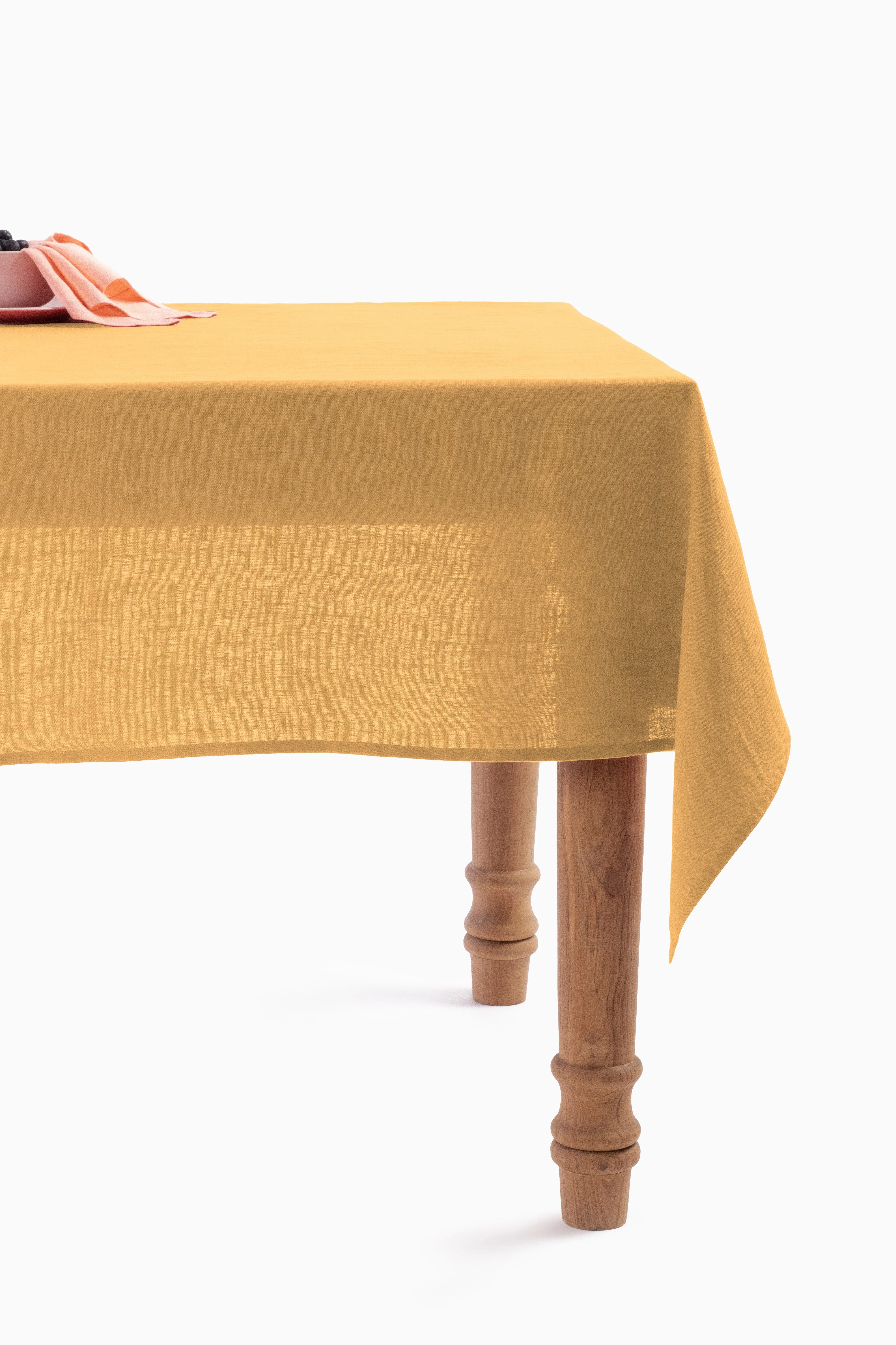 Linen Slumber Solid Tablecloth-Charcoal Grey