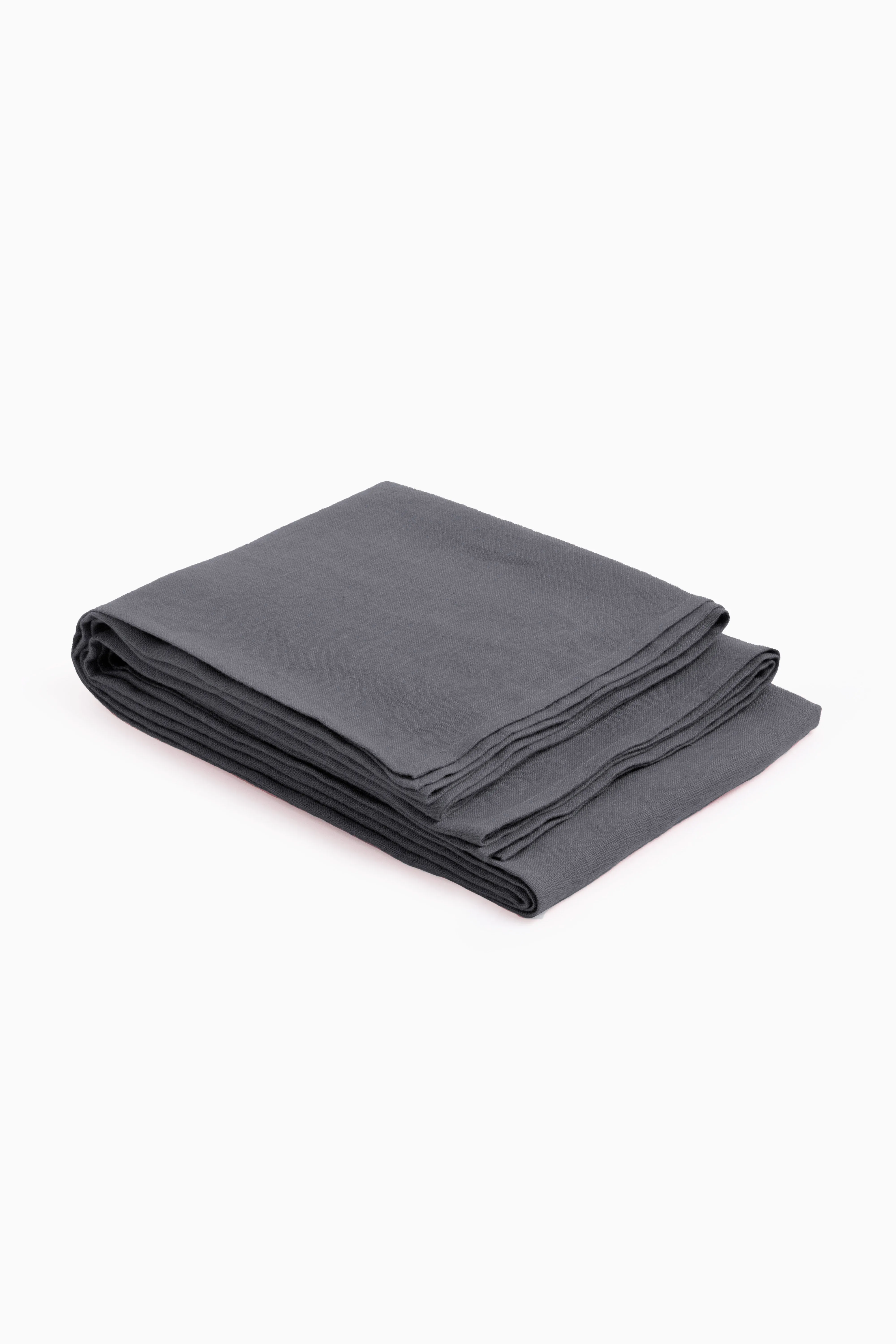 Linen Slumber Solid Tablecloth-Charcoal Grey