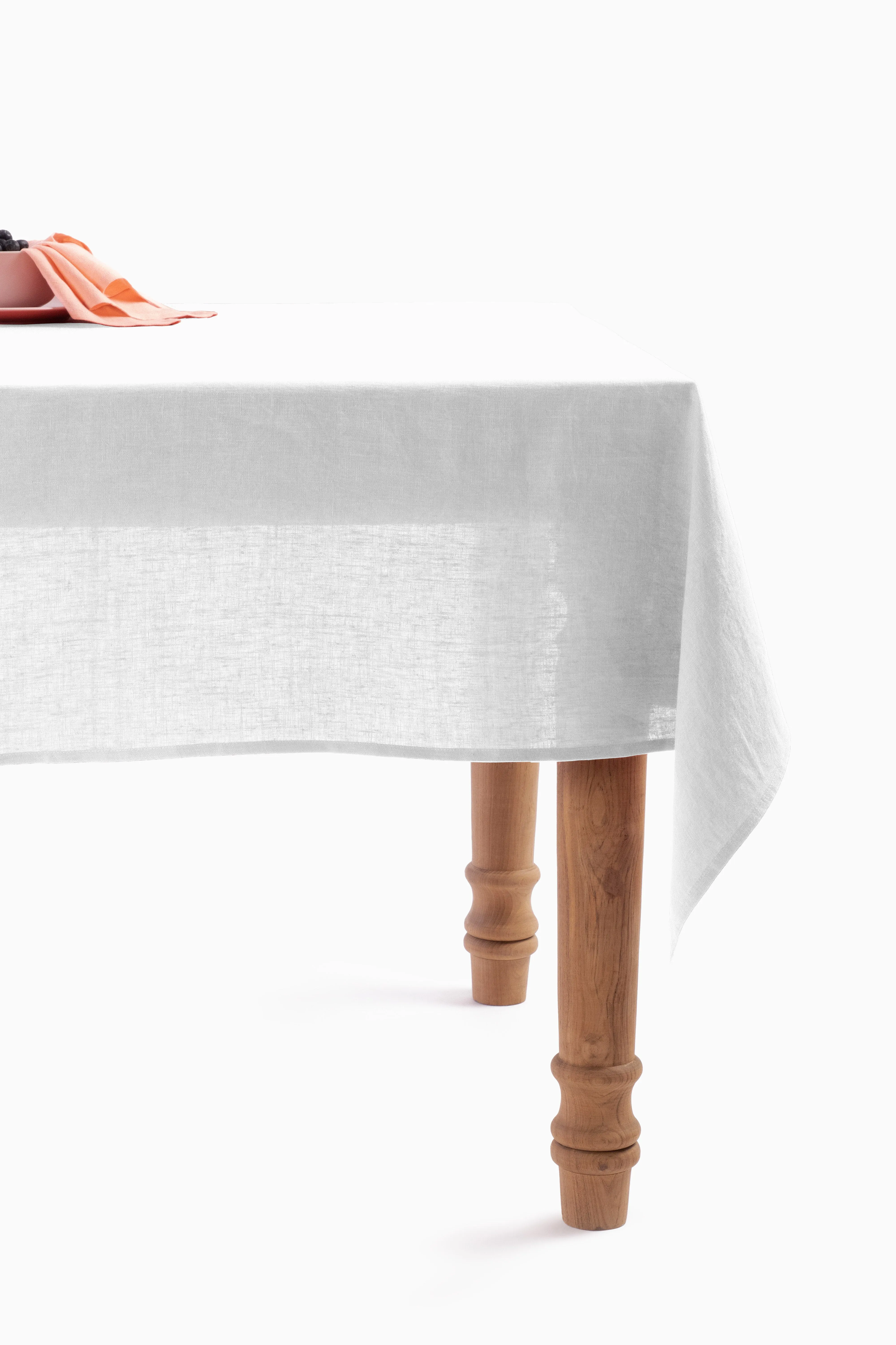 Linen Slumber Solid Tablecloth-Charcoal Grey