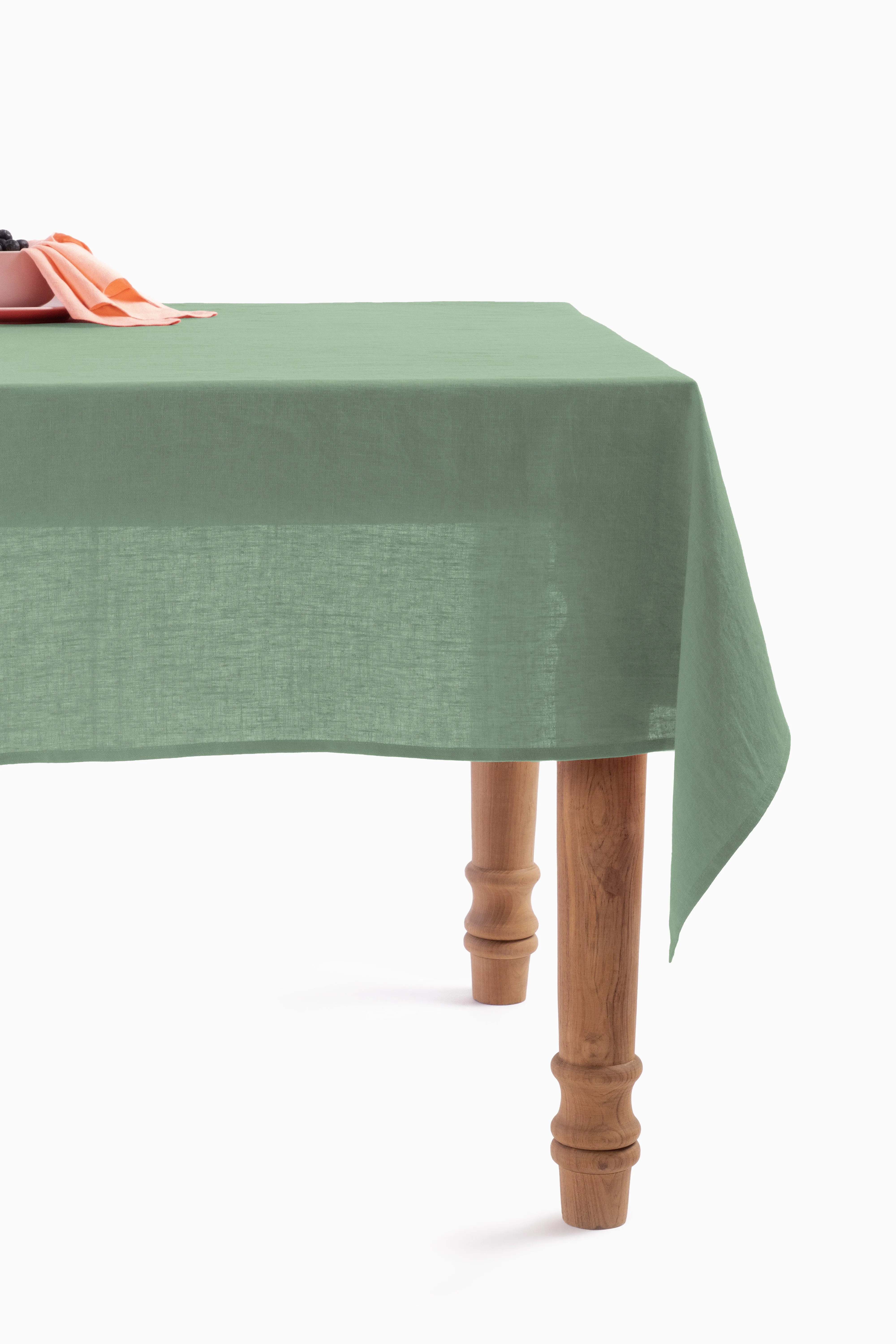 Linen Slumber Solid Tablecloth-Charcoal Grey
