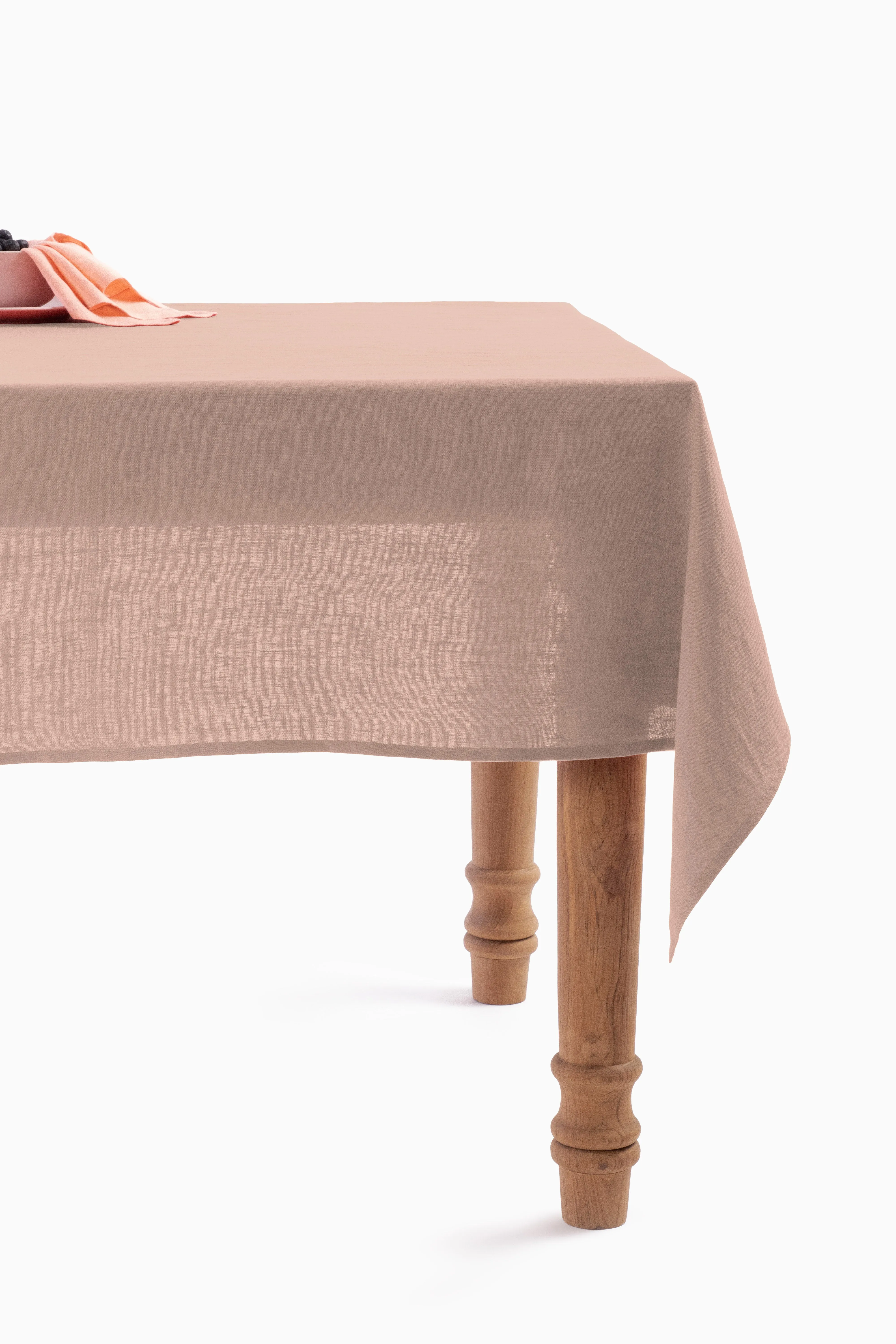 Linen Slumber Solid Tablecloth-Moody Blue