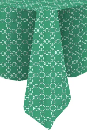 linked-up ivy green printed 70" x 108" rectangle tablecloths