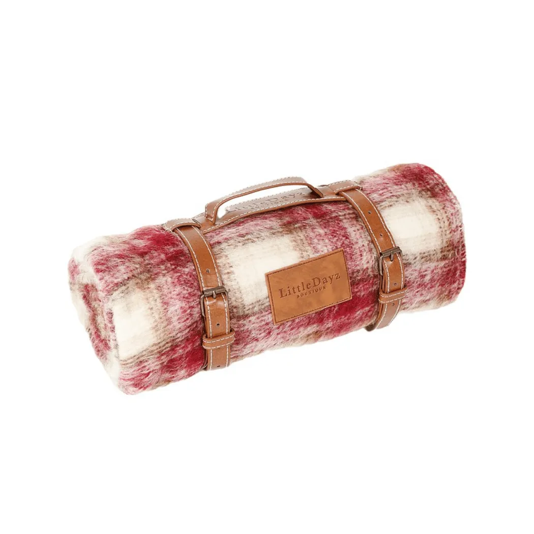 Little Dayz Boutique British Plaid Style Picnic Mat Medium 150*100 Red