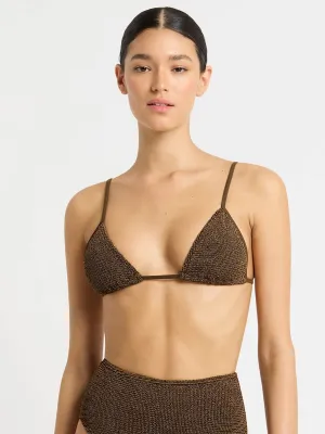 Luana Triangle In Cocoa Lurex
