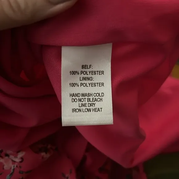Lulu’s Hot Pink Floral Maxi Dress Medium