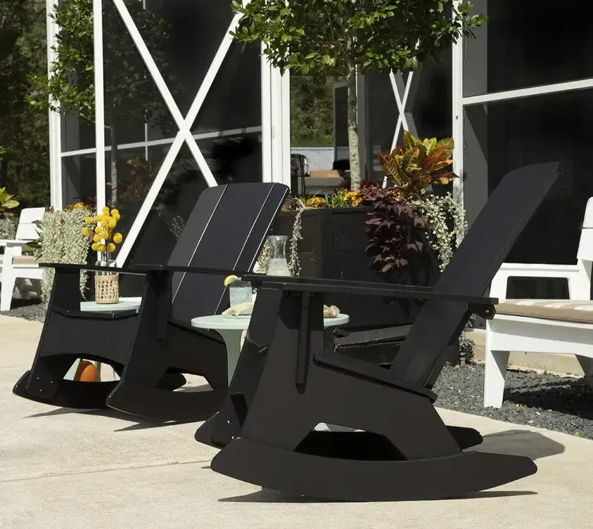 Mainstay Adirondack Lounger Rocker In Gray