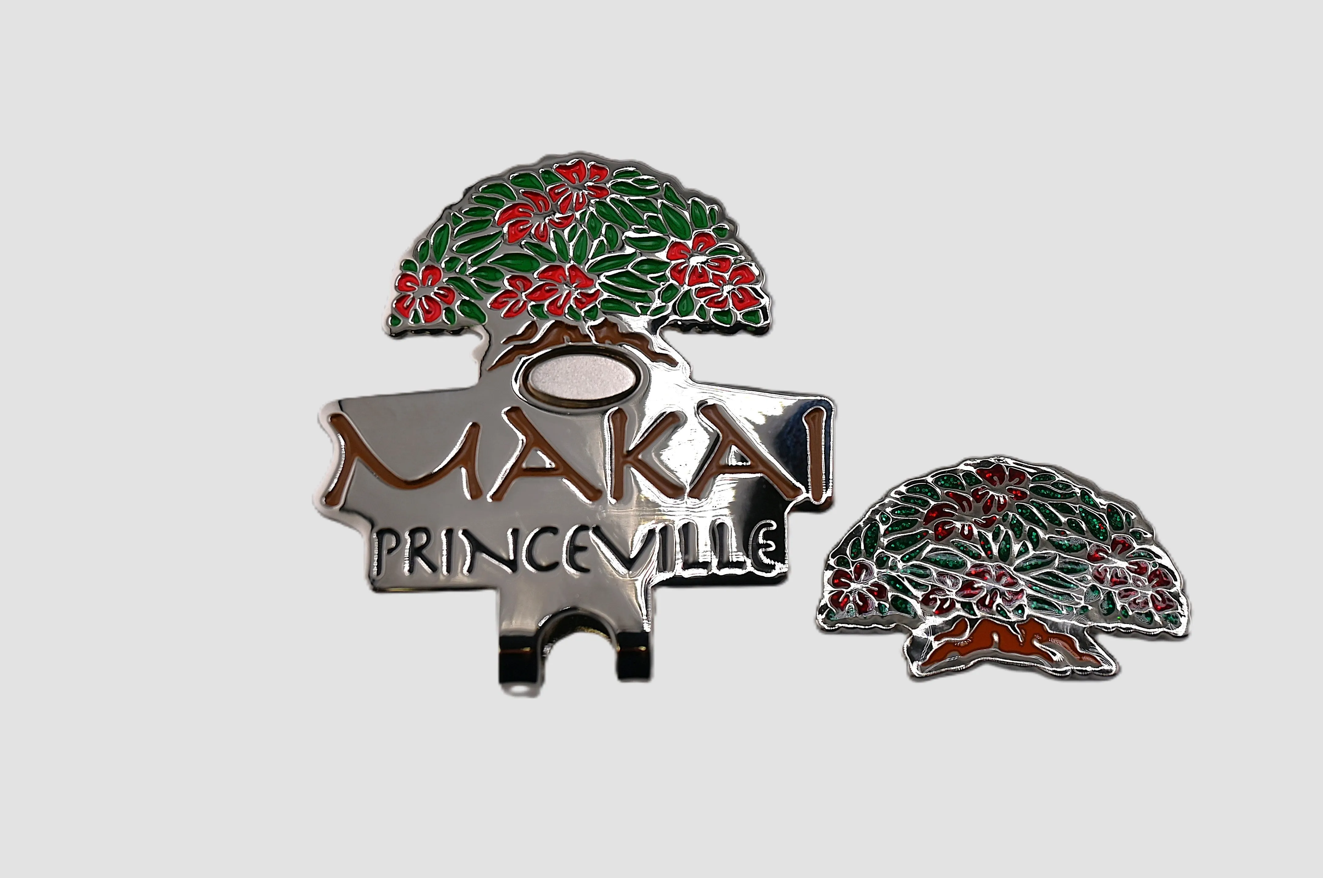 Makai Princeville Tree Logo Ball Marker with Hat Clip