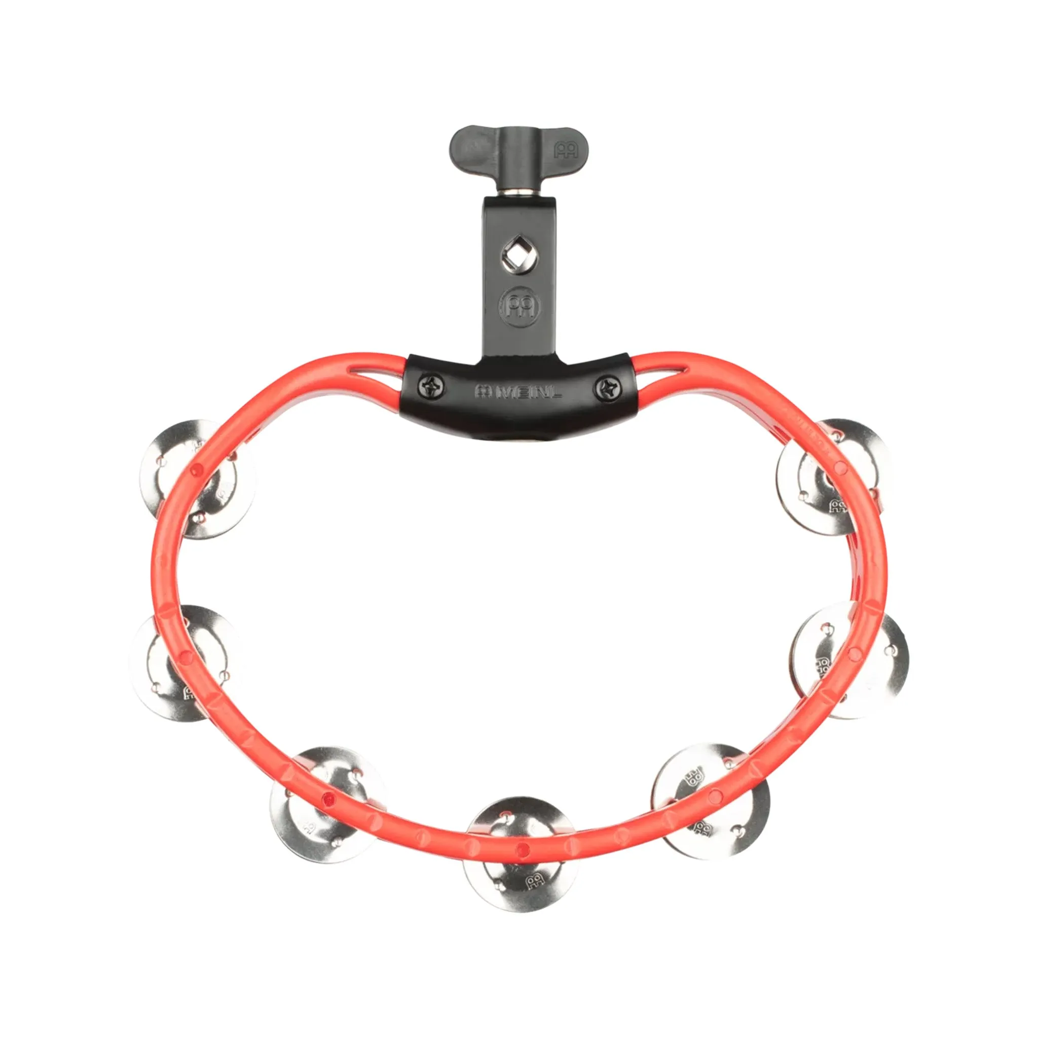 MEINL Percussion HTMT2R Headliner Series Mountable ABS Tambourine, 2 Rows, Red