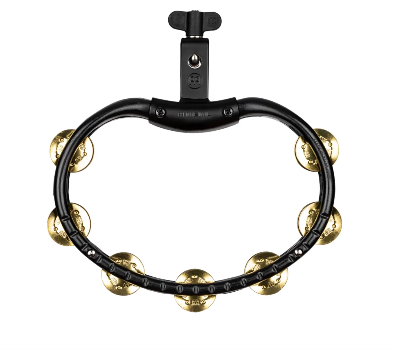 Meinl (TMT2B-BK) Mountable ABS Tambourine - Solid Brass Jingles - Black