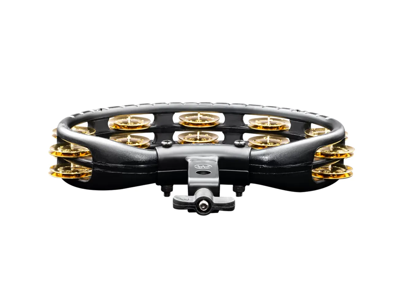 Meinl (TMT2B-BK) Mountable ABS Tambourine - Solid Brass Jingles - Black