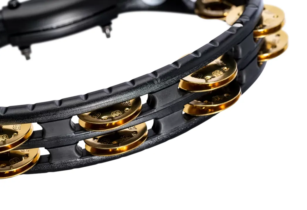 Meinl (TMT2B-BK) Mountable ABS Tambourine - Solid Brass Jingles - Black