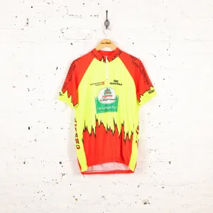 Mike Sport Patterned Cycling Top Jersey - Green/Red - XL