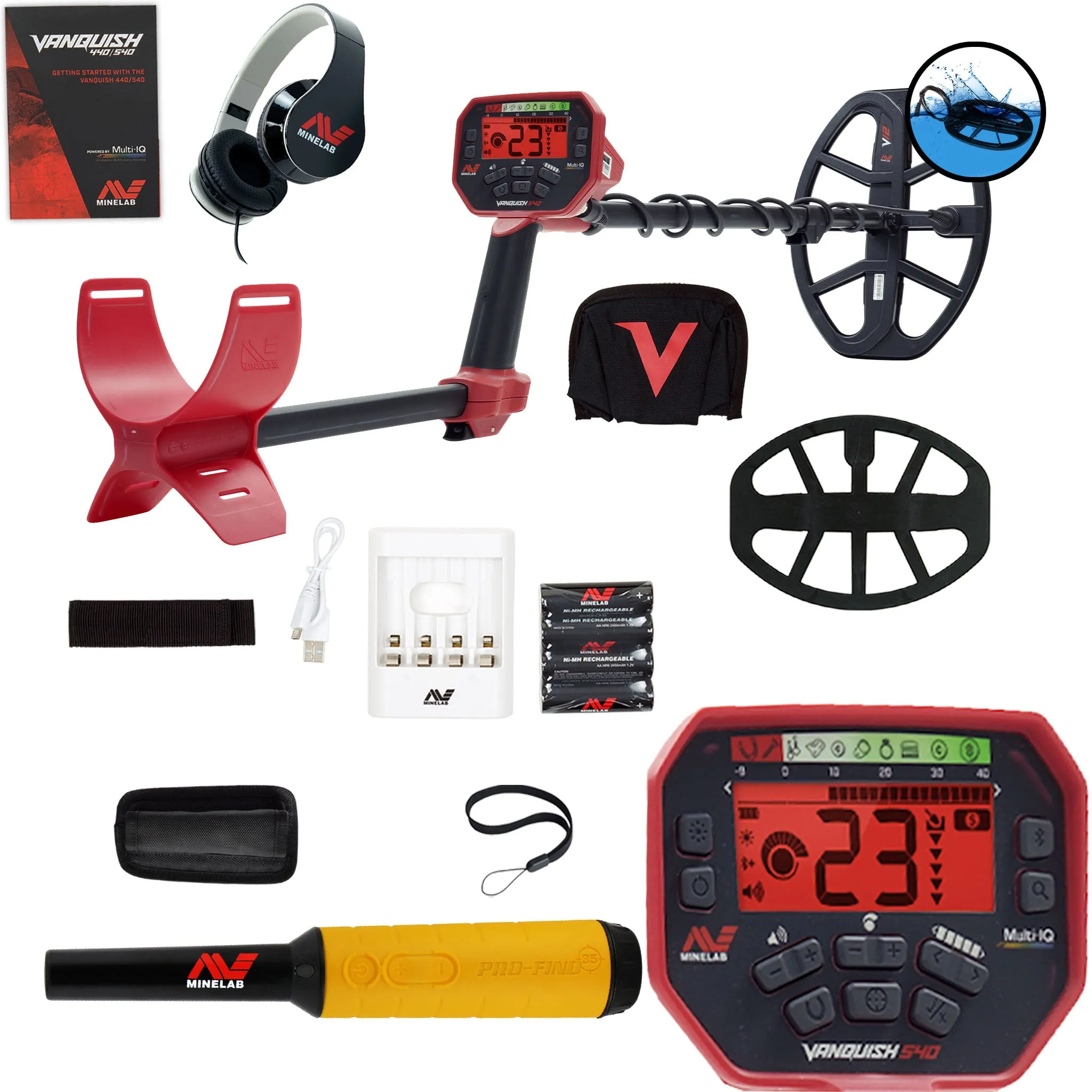 Minelab VANQUISH 540 Detector with 12 x 9 Coil and Pro-Find 35 Pinpointer