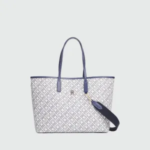 Monoplay Leather Tote Bag - Navy Multi
