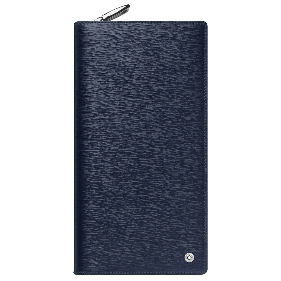 Montblanc vertical portfolio 13 compartments with 4810 Westside blue hinge 118658