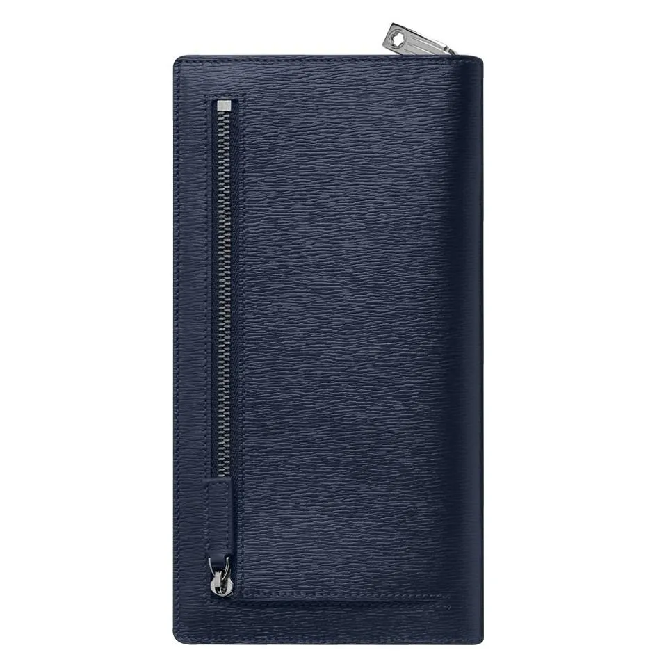 Montblanc vertical portfolio 13 compartments with 4810 Westside blue hinge 118658