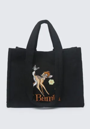 My Little Bambi Tote Bag (Black)
