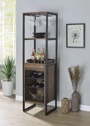 Narik Weathered Oak  Wine Rack
