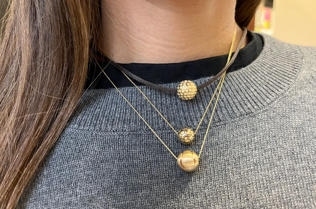 Necklace Golf Ball 14kt Gold