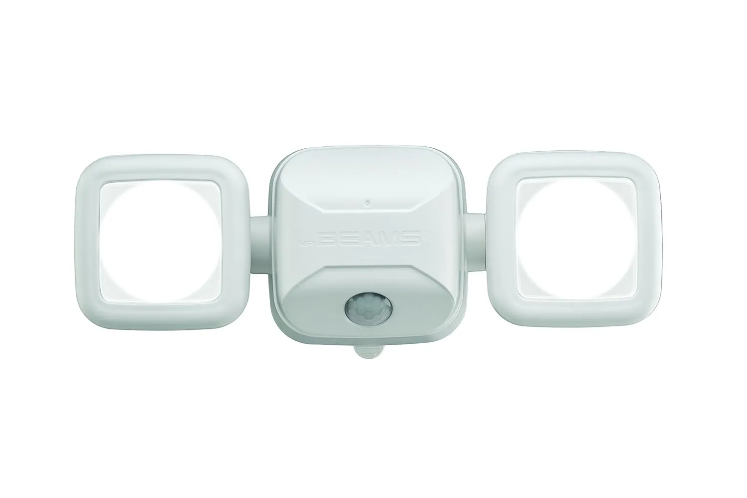 NEW Beams MB3000 High Performance 500 Lumen Wireless Battery Powered Motion Sensing LED Dual Head Security Spotlight, White, 1-Pack, Retails $63