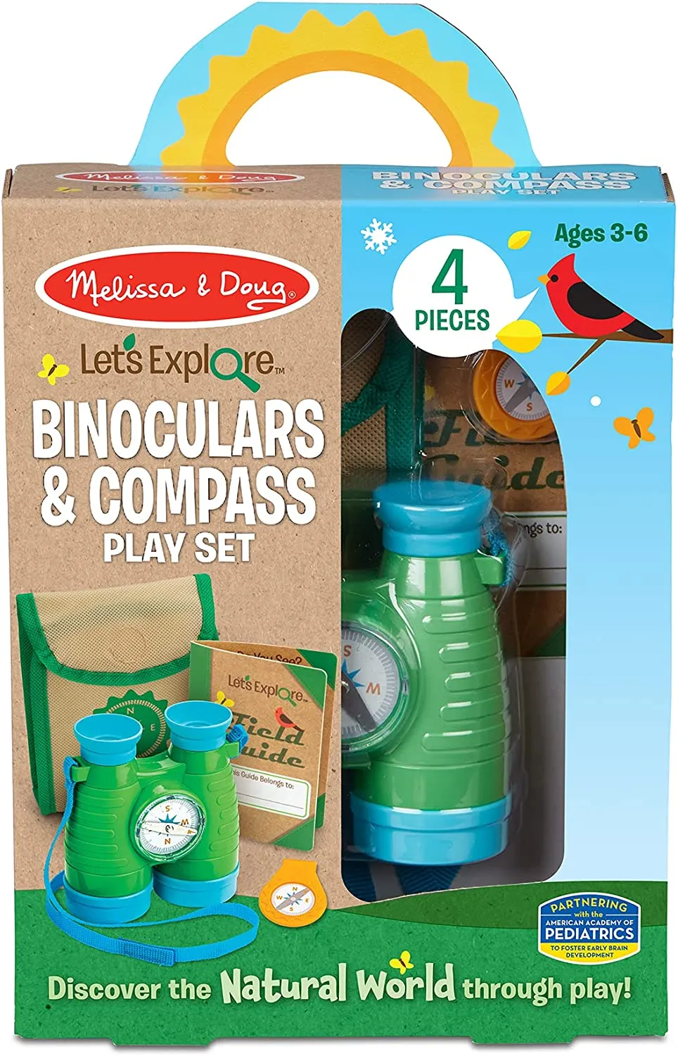 New in package! LET'S EXPLORE BINOCULARS & COMPASS PLAY SET by Melissa & Doug, Ages 3-8! 5 STARS!