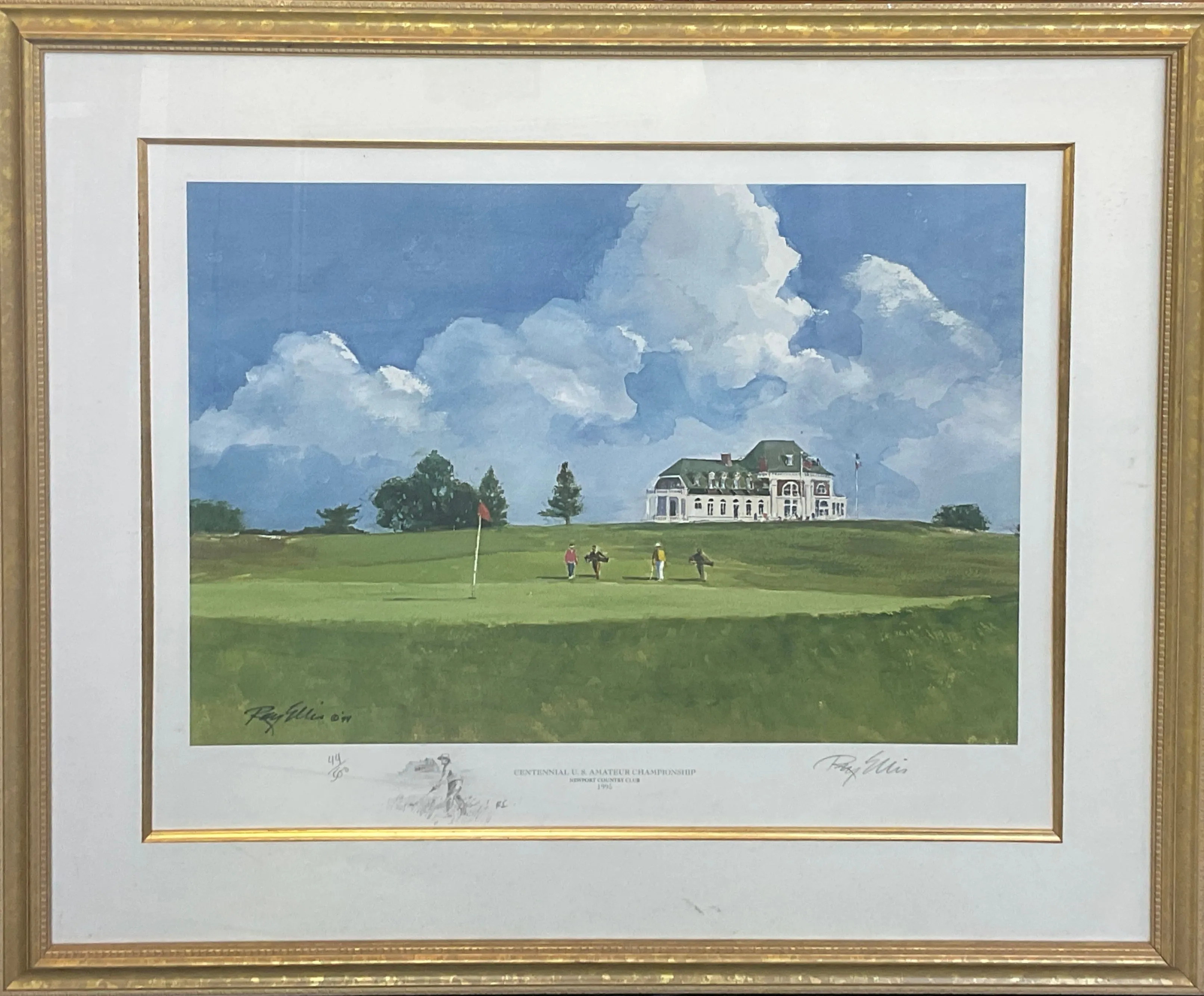 Newport Country Club Lithograph by Ray Ellis 1995