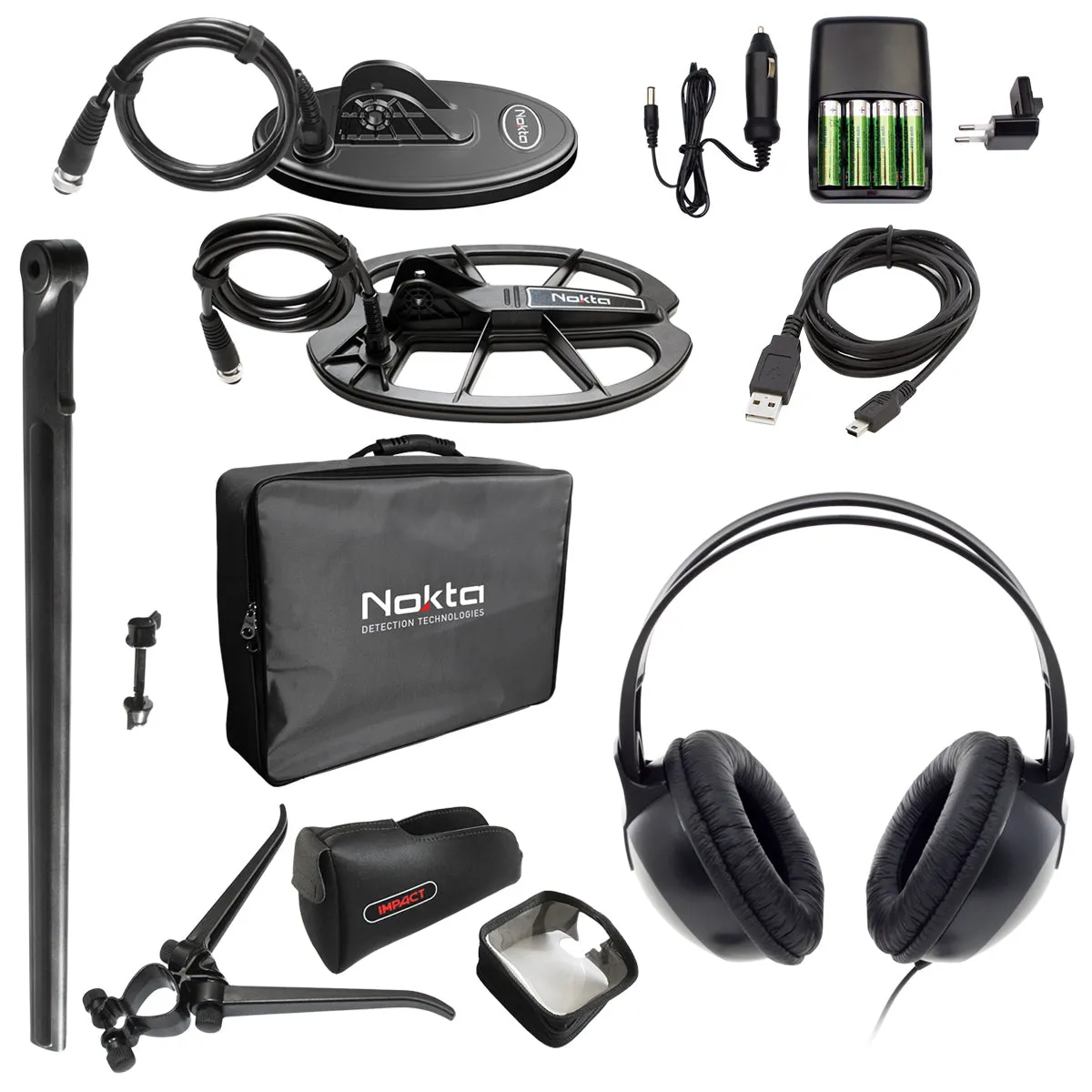 Nokta Impact Pro Pack Metal Detector with Waterproof DD 11 x 7'' Search Coil