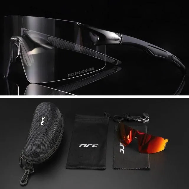 NRC 3 Lens UV400 Cycling Sunglasses TR90 Sports Bicycle Glasses