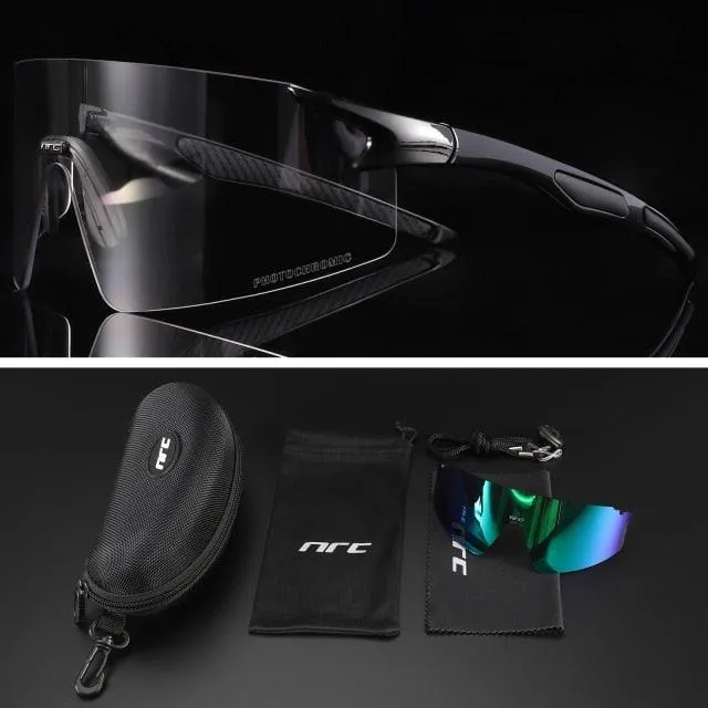 NRC 3 Lens UV400 Cycling Sunglasses TR90 Sports Bicycle Glasses