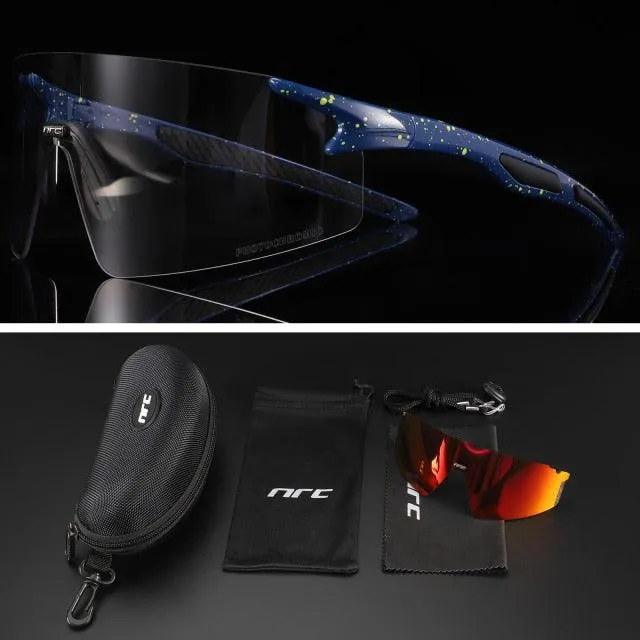 NRC 3 Lens UV400 Cycling Sunglasses TR90 Sports Bicycle Glasses