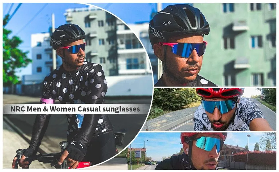 NRC 3 Lens UV400 Cycling Sunglasses TR90 Sports Bicycle Glasses