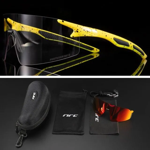 NRC 3 Lens UV400 Cycling Sunglasses TR90 Sports Bicycle Glasses