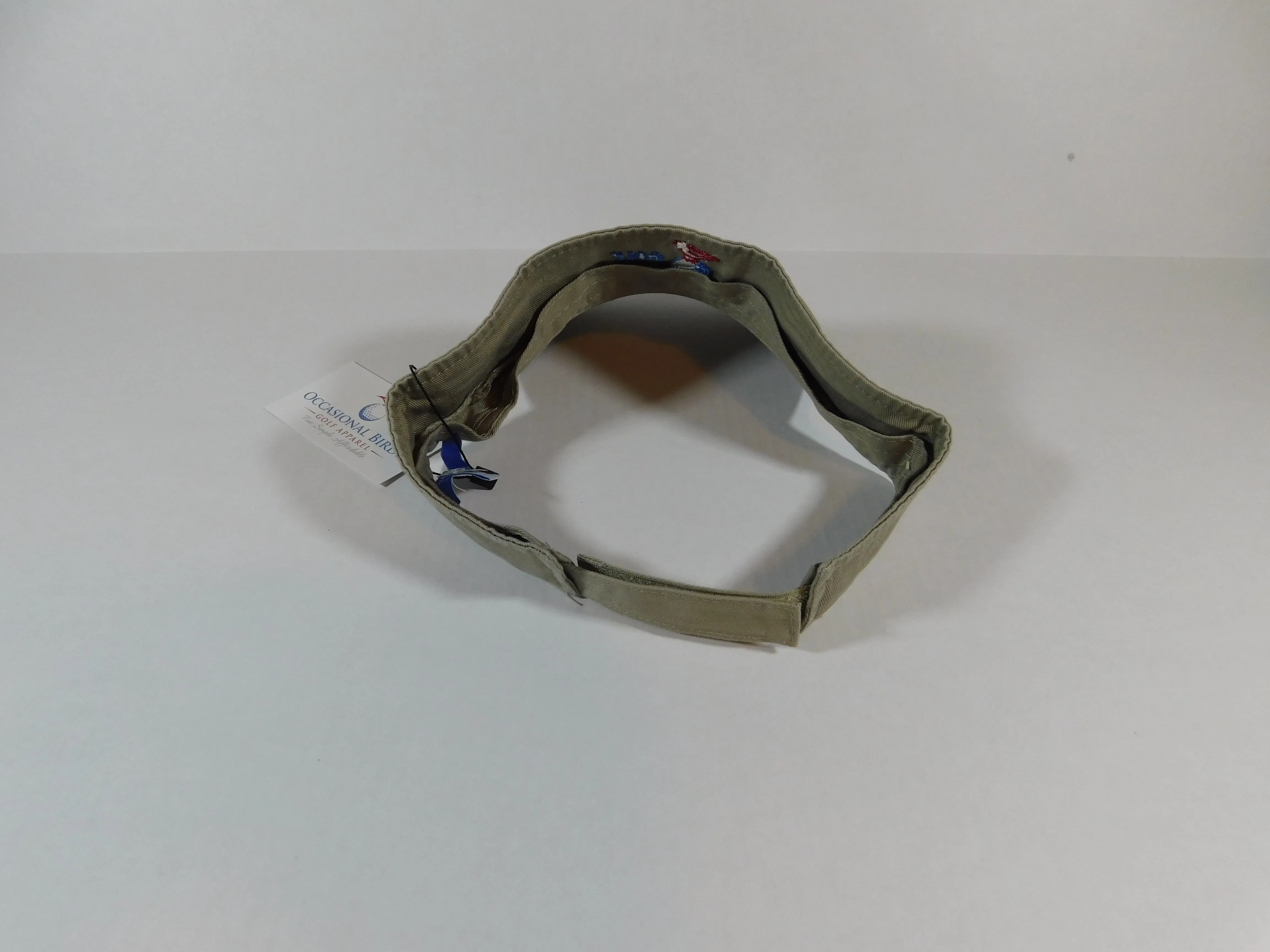 Occasional Birdie Golf Apparel Visor Logo Only Khaki