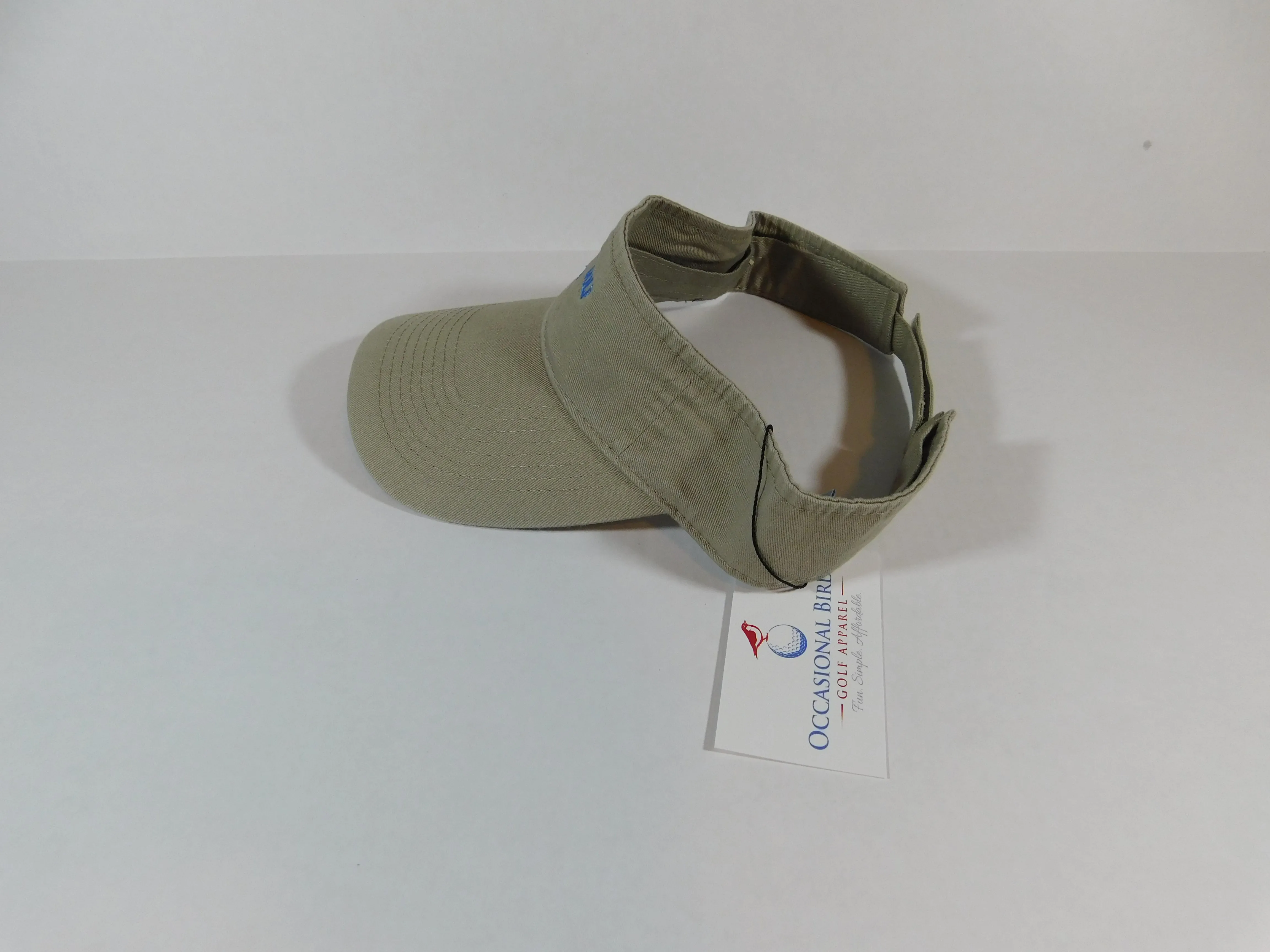 Occasional Birdie Golf Apparel Visor Logo Only Khaki