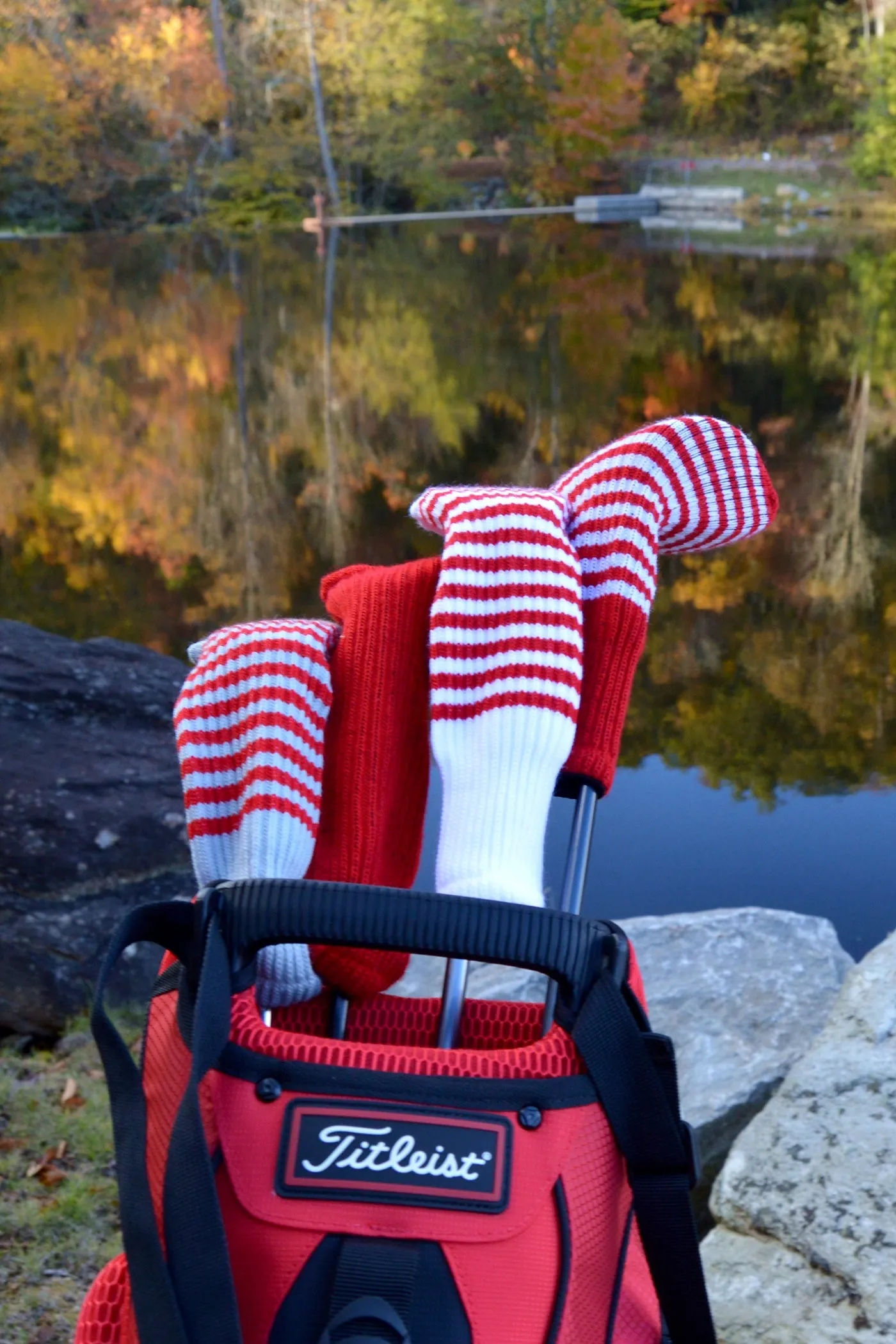 Orange and White Club Sock Golf Headcover