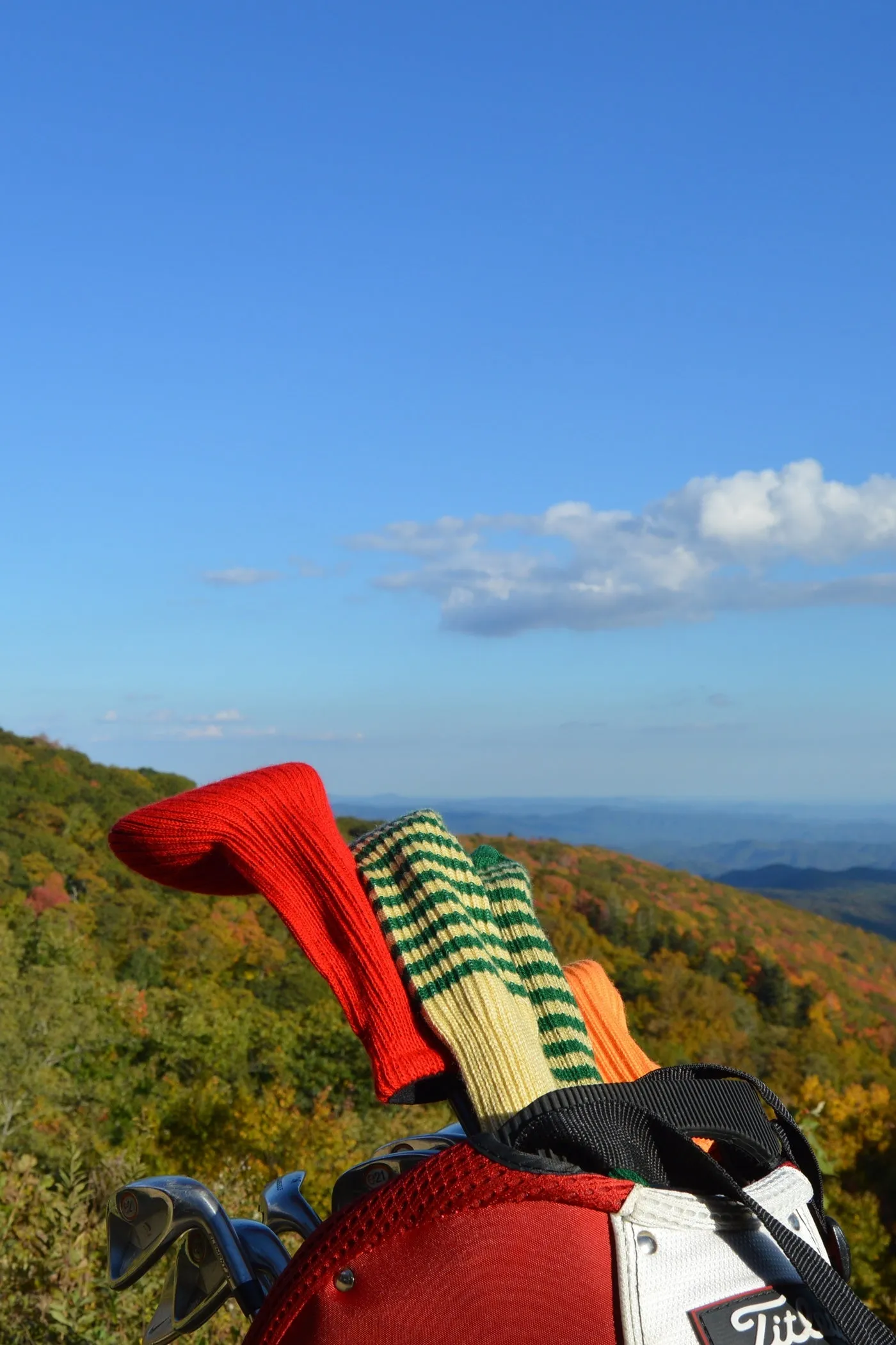 Orange and White Club Sock Golf Headcover