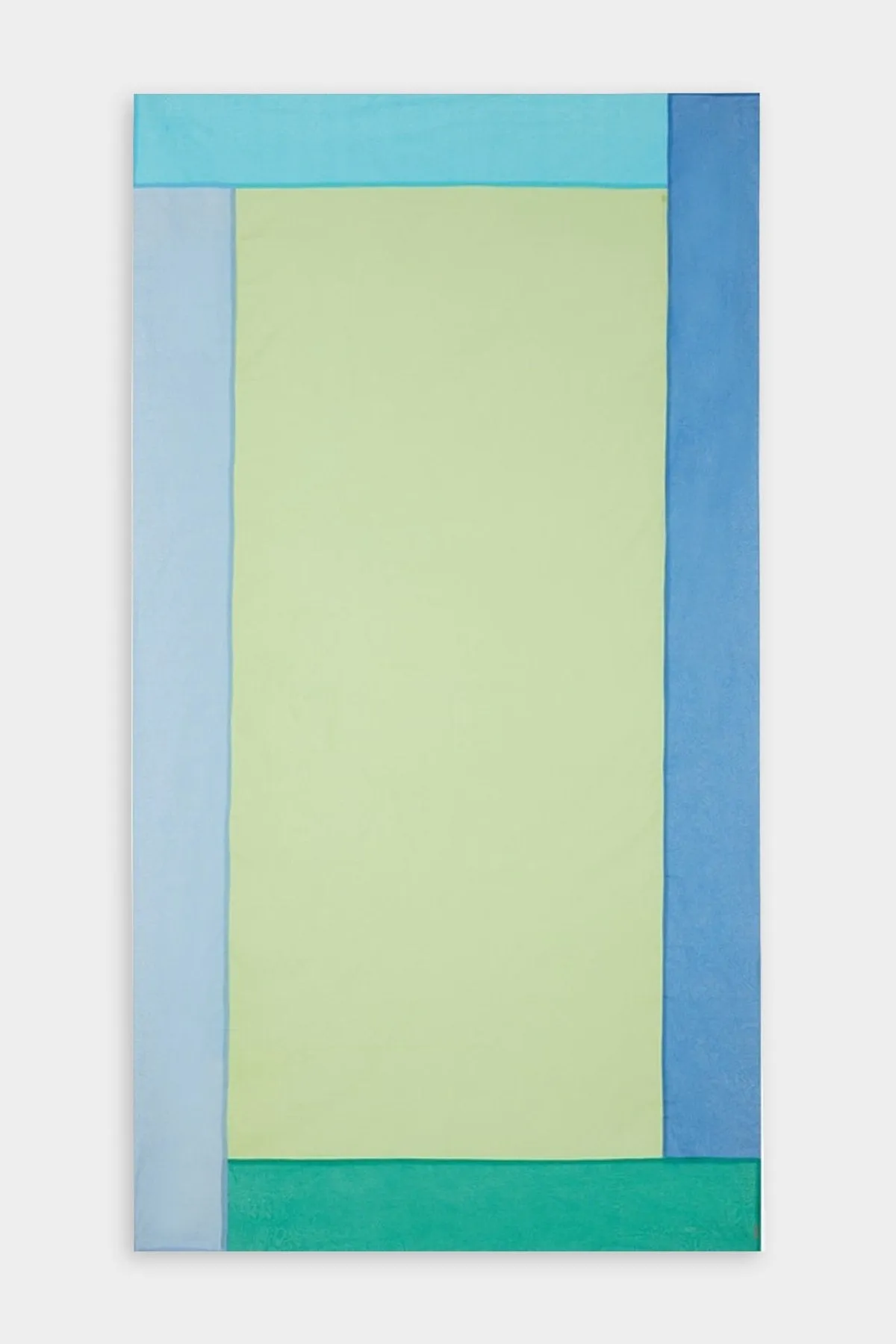 Organza Tablecloth in Green 4 Borders Blue