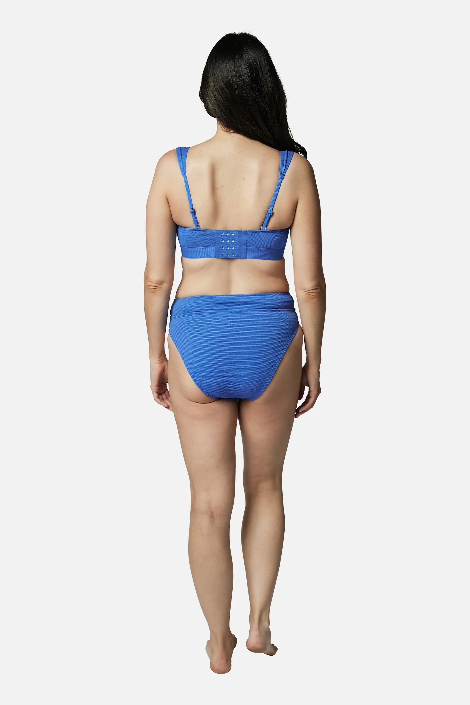 Original Bustier Balconette Bikini Bralette SKY BLUE TEXTURE
