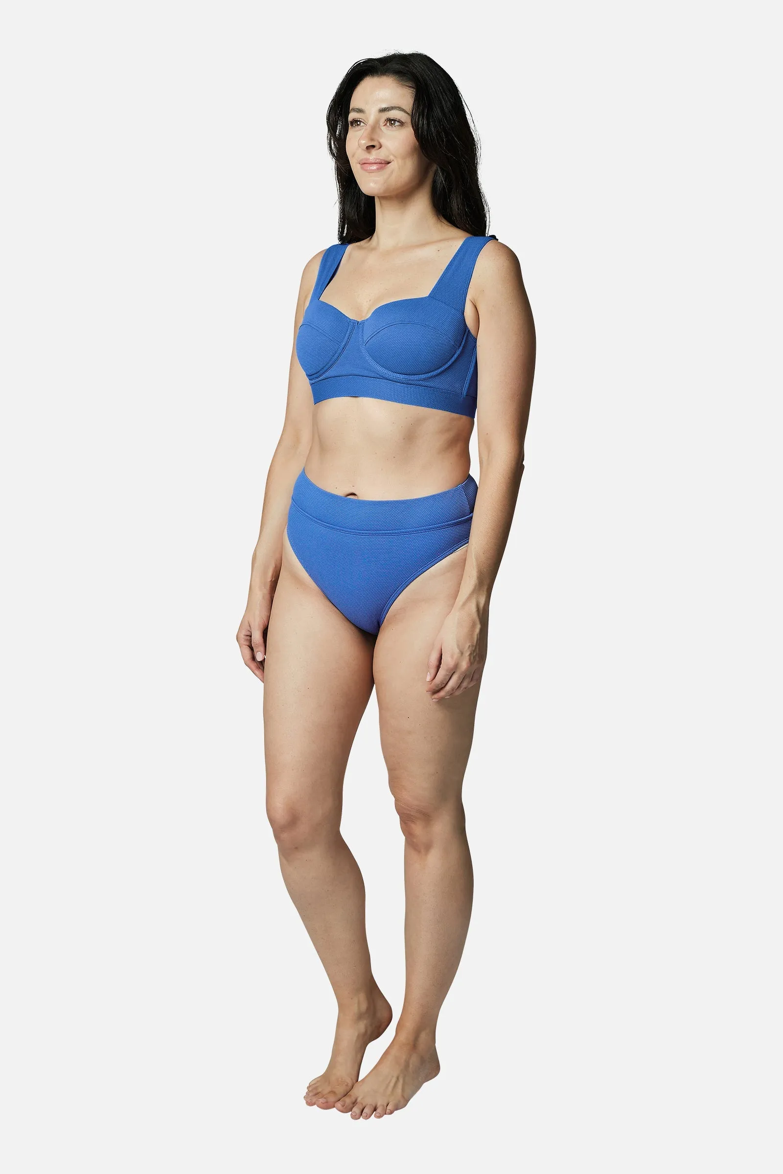 Original Bustier Balconette Bikini Bralette SKY BLUE TEXTURE